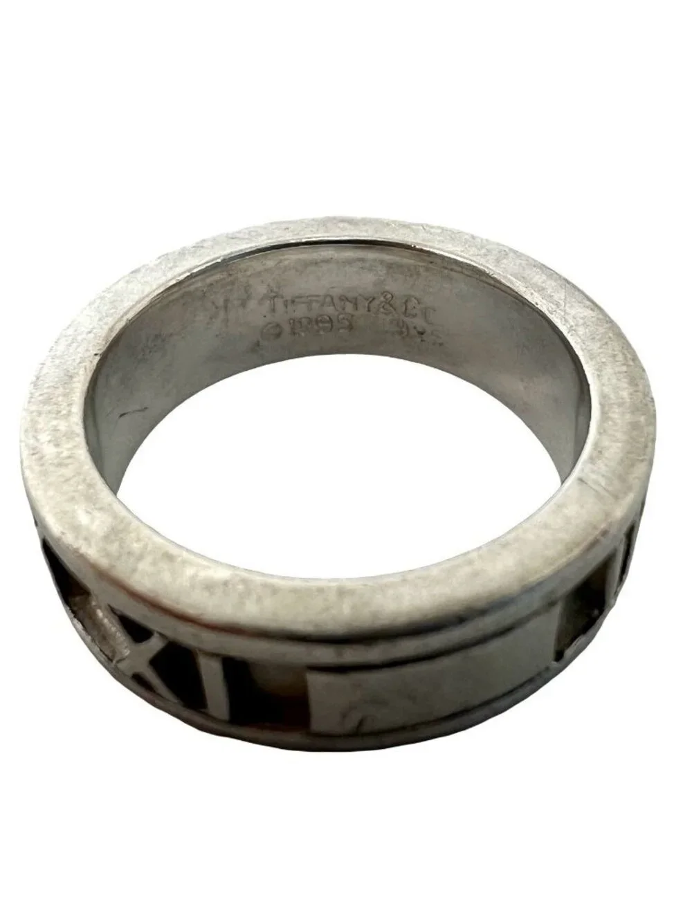 Tiffany & Co Vintage Atlas Wide Ring 925 Sterling Silver Accessory